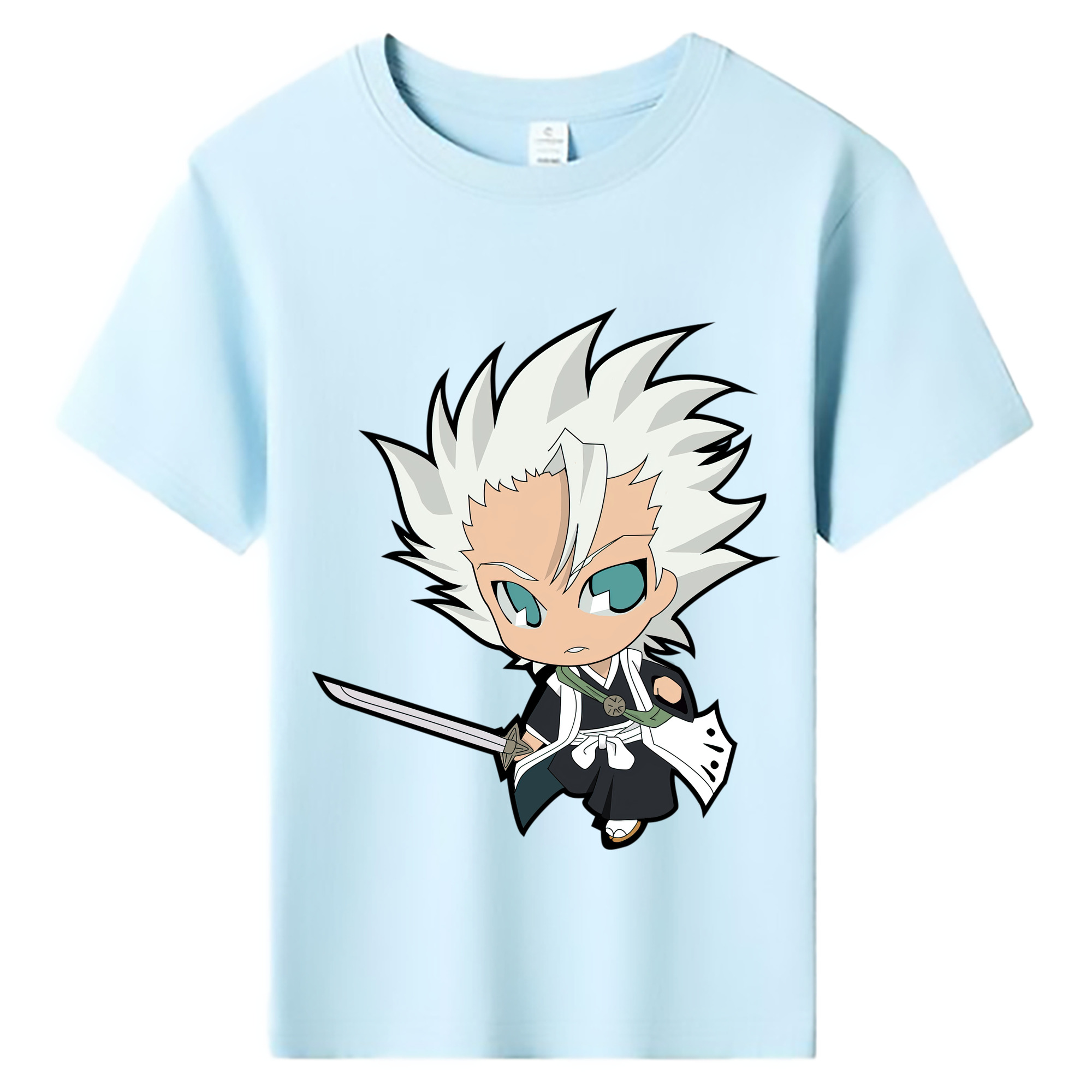 （画像用） ブリーチ 日番谷冬獅郎（ひつがや とうしろう） BLEACH Hitsugaya Toushirou 綿100％キッズTシャツ（フロントプリント）